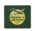 Chicago & Southern Airlines 1940's Timetable Rectangular Mousepad