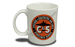 Chicago & Southern Air Lines Vintage Bag Sticker  Coffee Mug