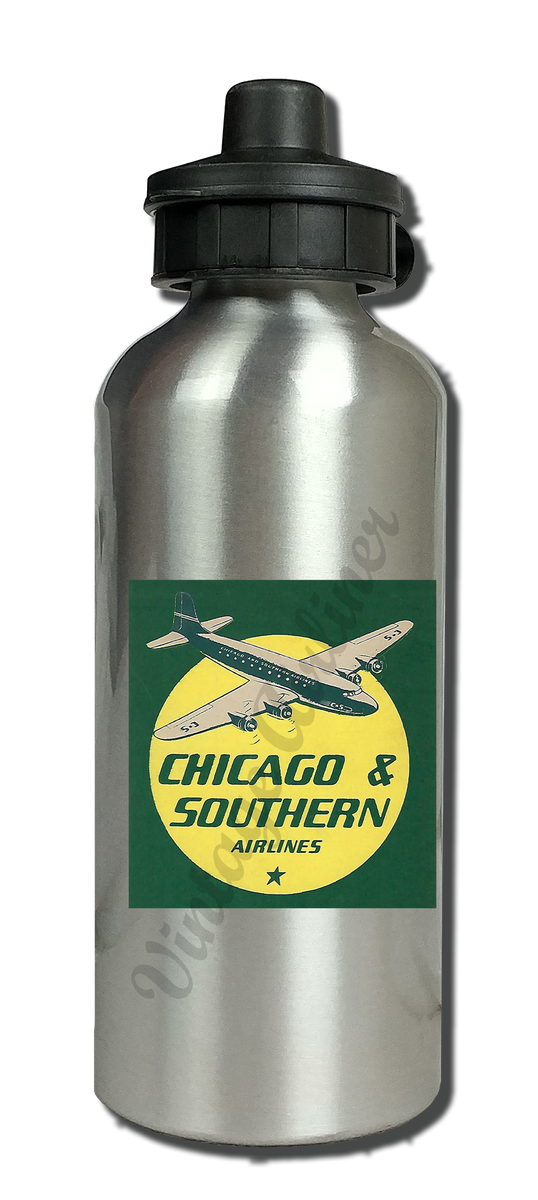 Chicago & Southern Airlines 1940's Aluminum Water Bottle – Airline ...