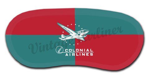 Colonial Airlines Vintage 1940's Bag Sticker Sleep Mask