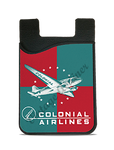 Colonial Airlines 1940's Vintage Bag Sticker Card Caddy