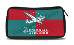 Colonial Airlines Vintage 1940's Bag Sticker Travel Pouch