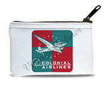 Colonial Airlines 1940's Vintage Bag Sticker Rectangular Coin Purse