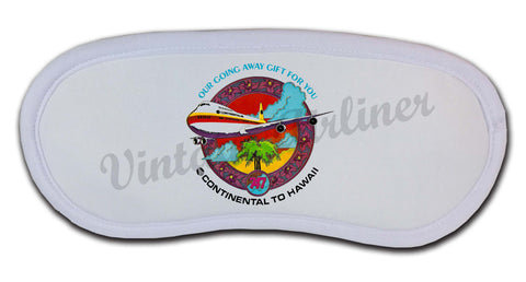Continental Airlines Vintage Hawaii Bag Sticker Sleep Mask