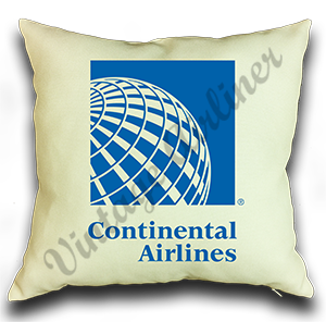 Continental Airlines Last Logo Linen Pillow Case Cover