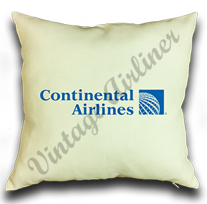 Continental Airlines 1990's Logo Linen Pillow Case Cover