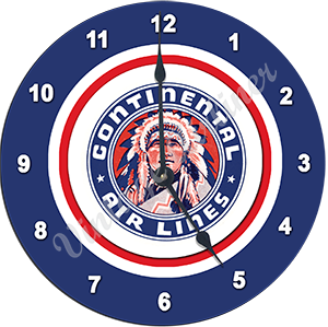 Continental Airlines Indian Logo Wall Clock