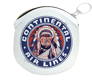 Continental Airlines 1937 Logo Round Coin Purse