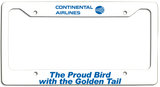 Continental Airlines - Proud Bird with the Golden Tail - License Plate Frame - Meatball Logo Version