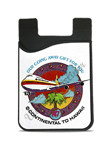Continental Airlines Vintage Hawaii Bag Sticker Card Caddy