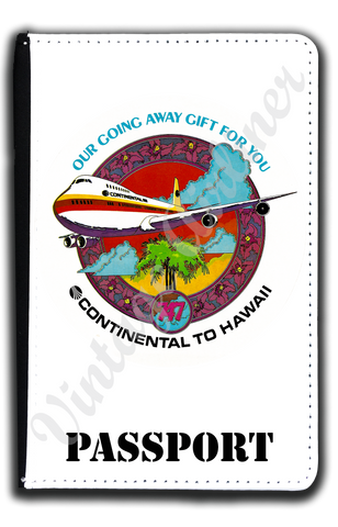 Continental Airlines Hawaii Bag Sticker Passport Case