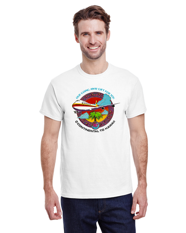 Continental Airlines Hawaii Bag Sticker T-shirt