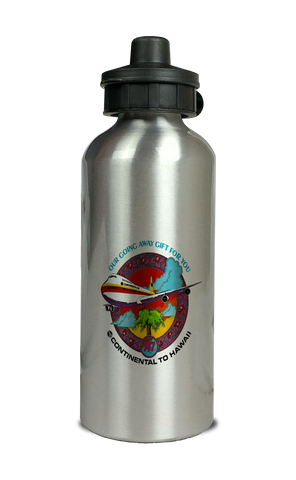 Continental Airlines Vintage Hawaii Aluminum Water Bottle