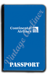 Continental Airlines Logo Blue Passport Case