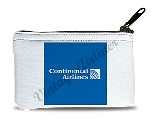 Continental Airlines Last Logo Blue Rectangular Coin Purse