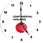 Continental Airlines Red Meatball Logo Wall Clock