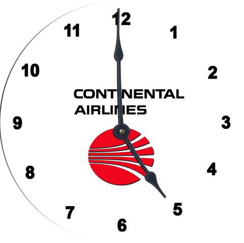 Continental Airlines Red Meatball Logo Wall Clock