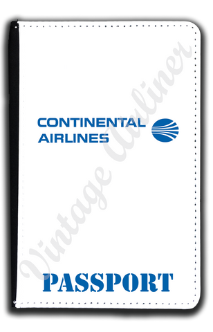 Continental Airlines Logo White Passport Case