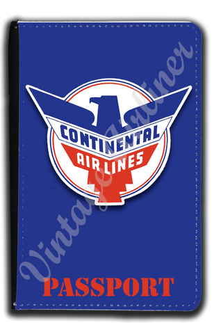 Continental Airlines 1950's Logo Passport Case