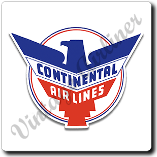 Continental Vintage Eagle Logo Square Coaster