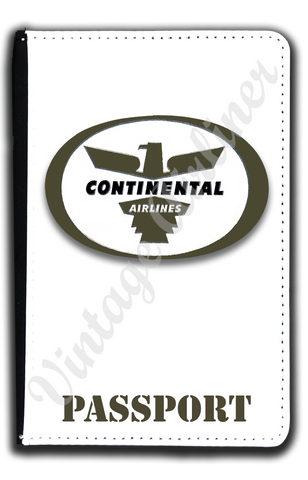 Continental Airlines 1950's Bag Sticker Passport Case