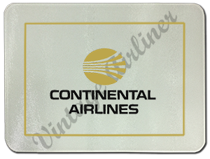 Continental Airlines Gold Meatball Logo Glass Cutting Board