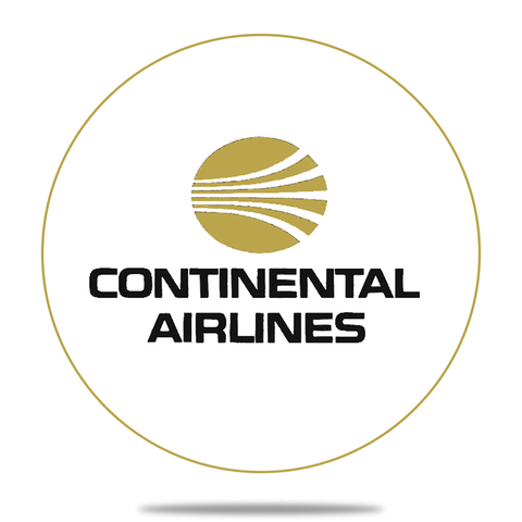 Continental Airlines 1970's Logo Round Coaster