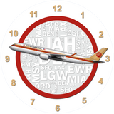 Continental Airlines A350-900 Wall Clock