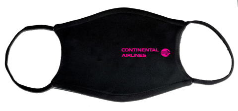 Continental Airlines Pink Logo Face Mask