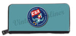 Czech Airlines (CSA) 1960's Vintage Bag Sticker wallet