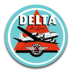 Delta Air Lines Vintage 1950's Light Blue Magnets