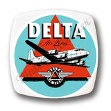 Delta Air Lines Vintage 1950's Light Blue Magnets