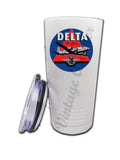 Delta Air Lines 1950's Vintage Dark Blue Bag Sticker Tumbler