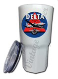 Delta Air Lines 1950's Vintage Dark Blue Bag Sticker Tumbler