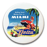 Delta Air Lines Vintage Miami Magnets