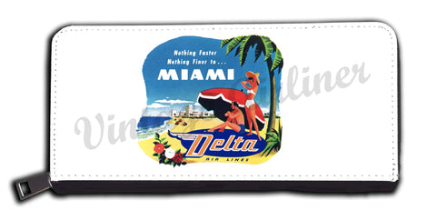 Delta Airlines Vintage Miami Bag Sticker wallet