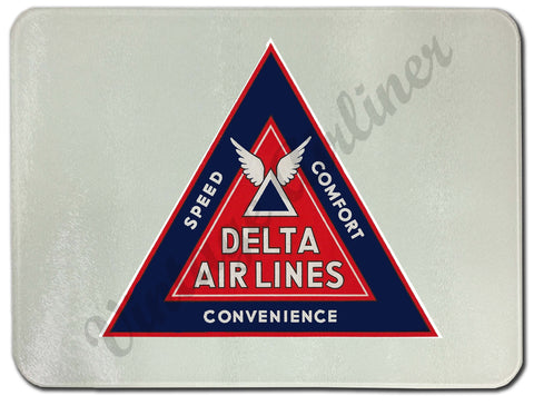 Delta Airlines Glass Cutting Board