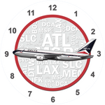 Delta Air Lines 767 Widget Livery Wall Clock