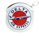 Delta Air Lines Delta Air Express Bag Sticker Round Coin Purse