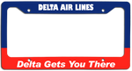 Delta Air Lines - Delta Gets You There - License Plate Frame