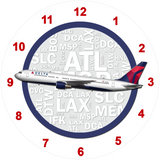 Delta Air Lines 767 Wall Clock