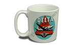 Delta Air Lines 1950's Bag Sticker Light Blue Bag Sticker  Coffee Mug