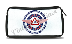 Delta Air Lines Vintage Trans-Southern Route Bag Sticker Travel Pouch