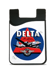Delta Air Lines 1950's DC-6 Dark Blue Bag Sticker Logo Card Caddy