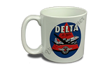 Delta Air Lines Vintage 1950's Dark Blue Bag Sticker  Coffee Mug