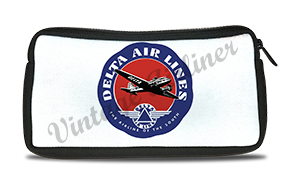 Delta Air Lines Vintage 1940's Airline of the South Bag Sticker Travel Pouch