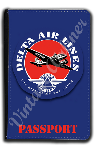 Delta Air Lines 1940's Bag Sticker Passport Case
