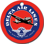 Delta Air Lines Vintage 1940's Airline of the South Logo Ornaments