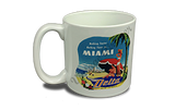 Delta Air Lines Vintage Miami Bag Sticker  Coffee Mug