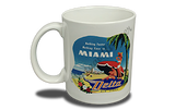 Delta Air Lines Vintage Miami Bag Sticker  Coffee Mug